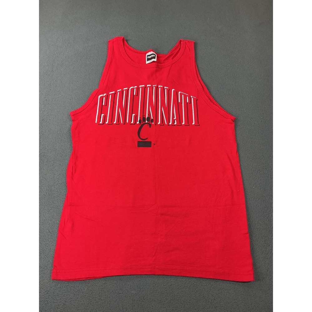 Cincinnati Bearcats tank top Men's Large Red NCAA Basketball Tultex USA 90s Y2K